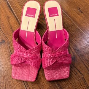 Dolce Vita Nitro Heels Orchid Raffia Size 8 NIB